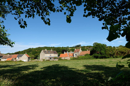 Le village d’Omonville la Rogue, situé sur la route côtière qui relie Cherbourg au cap de la Hague, s’étire au creux d’un vallon. Ses nombreuses petites rues et ruelles, sont bordées de solides maisons de granit, souvent couvertes en pierre.Les promenades conduisent bien souvent vers le Hâble, nom donné au port, un des plus beaux et des plus anciens de la région, dominé par un fort datant du début du XV siècle,